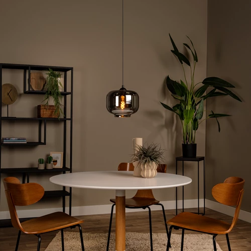 Lucide MEDINE - Hanglamp - Ø 25 cm - 1xE27 - Fumé - sfeer 1